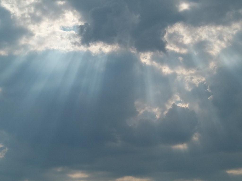 clouds with rays of sunlight